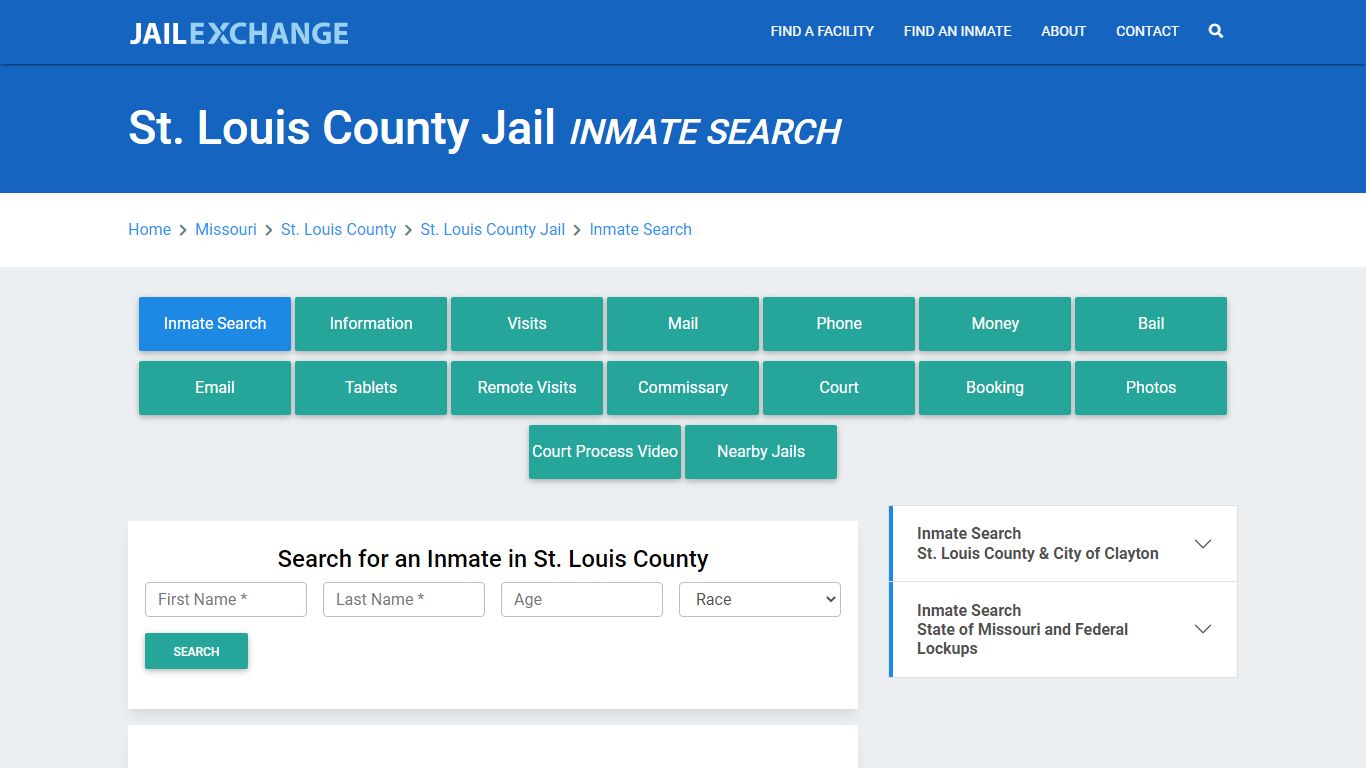 St. Louis County Jail, MO Inmate Search: Roster & Mugshots